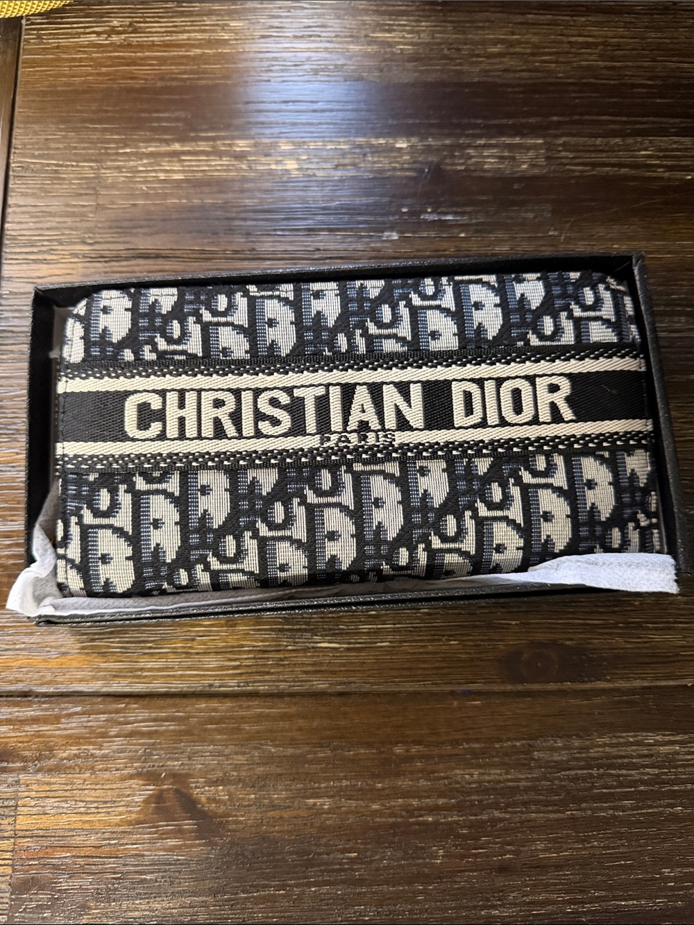 Black & Cream Oblique Signature Money Clip